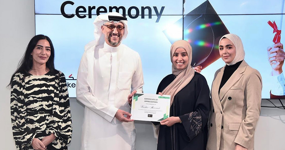 A group photo at an awards ceremony
